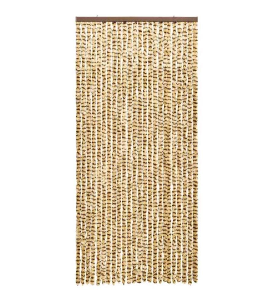 Insektenschutz-Vorhang Beige und Braun 90x220 cm Chenille