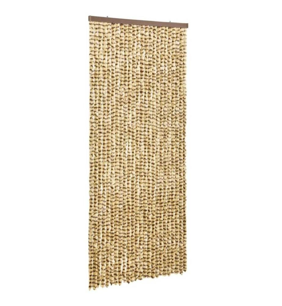 Insektenschutz-Vorhang Beige und Braun 90x220 cm Chenille