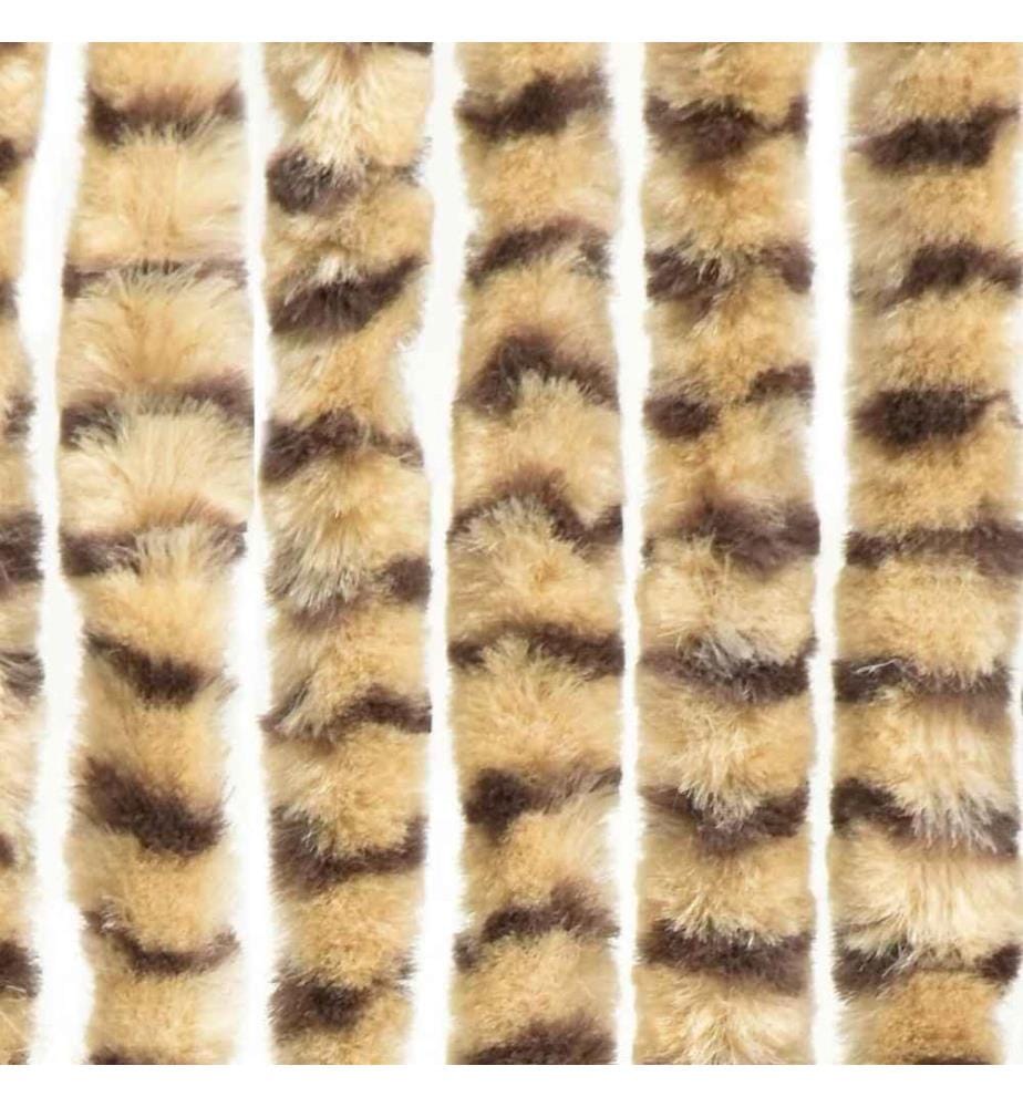 Insektenschutz-Vorhang Beige und Braun 90x220 cm Chenille