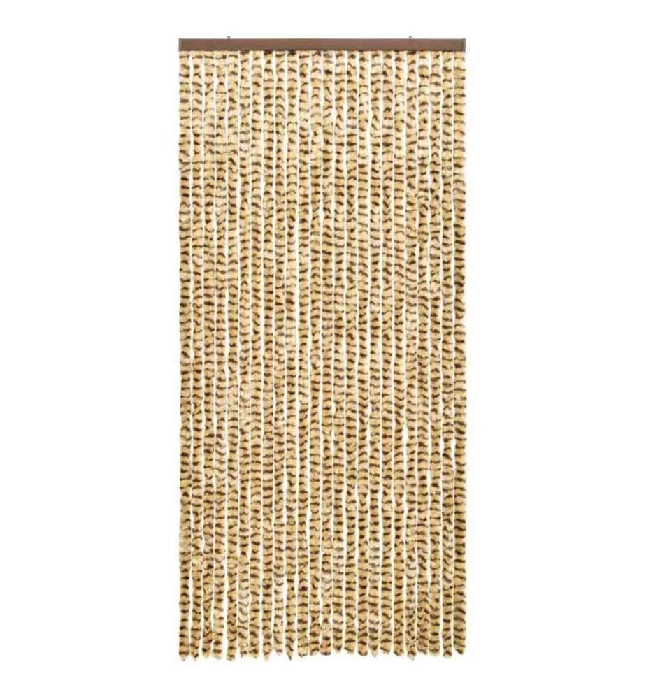 Insektenschutz-Vorhang Beige und Braun 100x220 cm Chenille