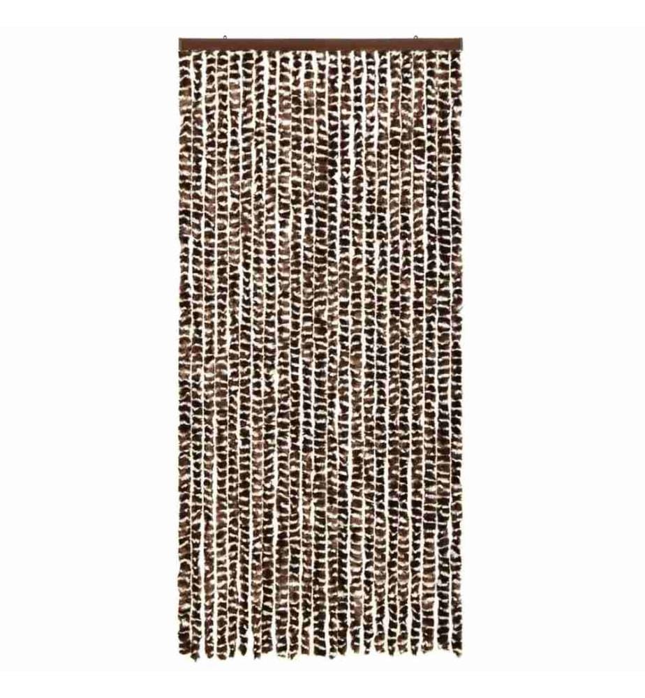 Moustiquaire Marron et blanc 90x220 cm Chenille