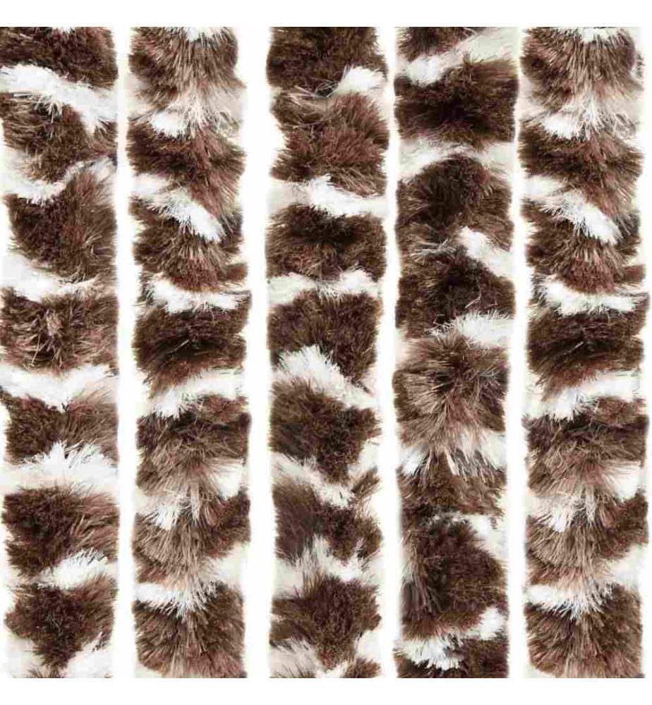 Moustiquaire Marron et blanc 90x220 cm Chenille