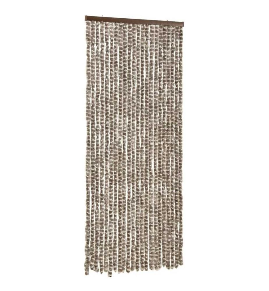 Moustiquaire Taupe et blanc 90x220 cm Chenille