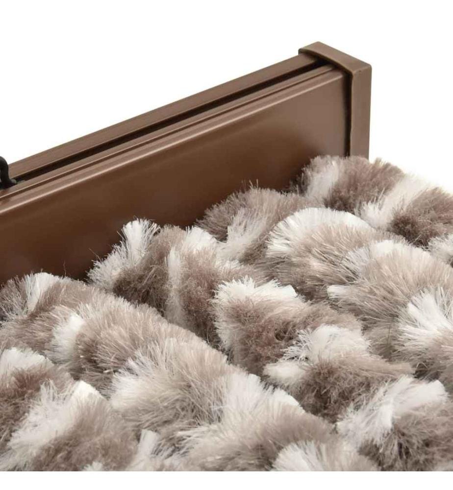 Moustiquaire Taupe et blanc 90x220 cm Chenille