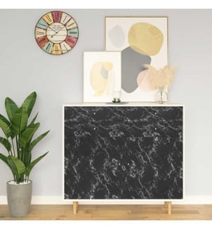 Selbstklebende Möbelfolie Schwarz Steinoptik 500x90 cm PVC