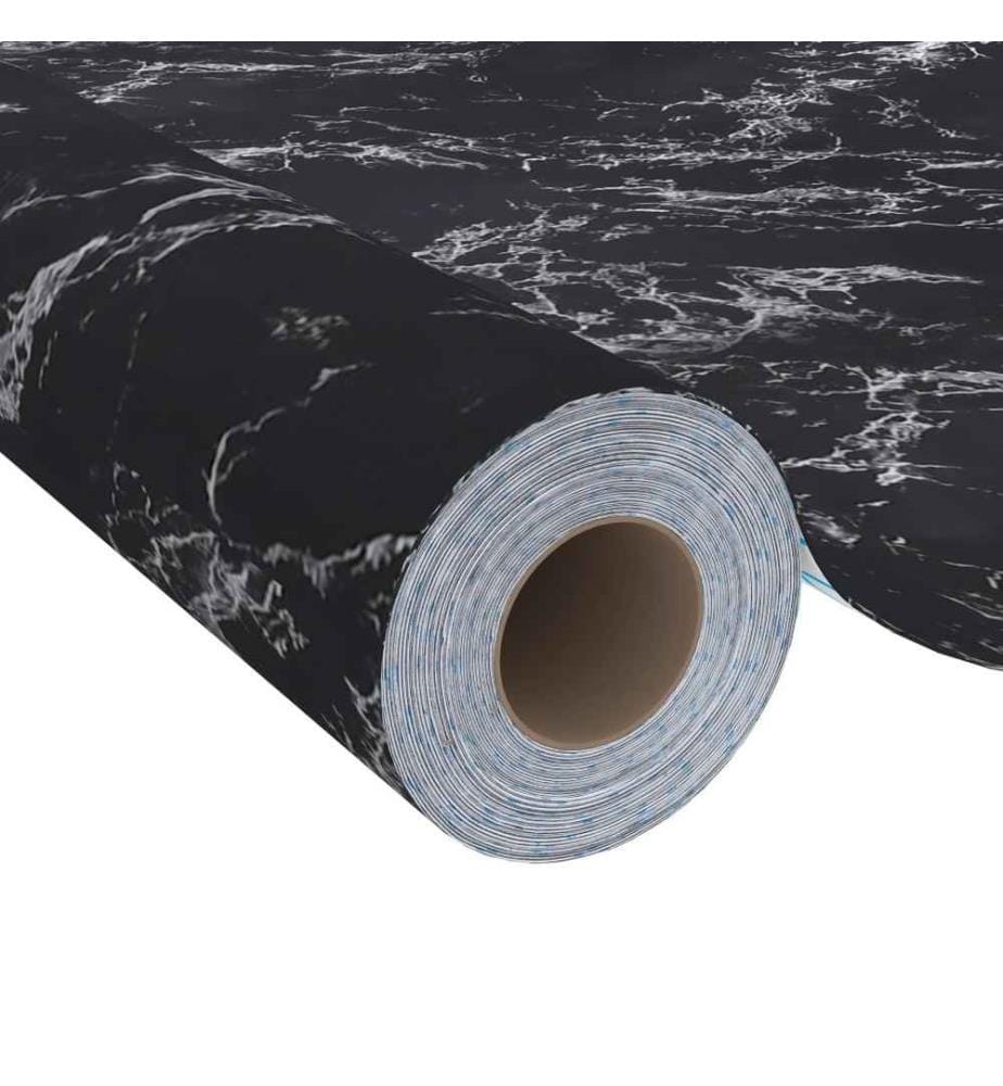 Selbstklebende Möbelfolie Schwarz Steinoptik 500x90 cm PVC