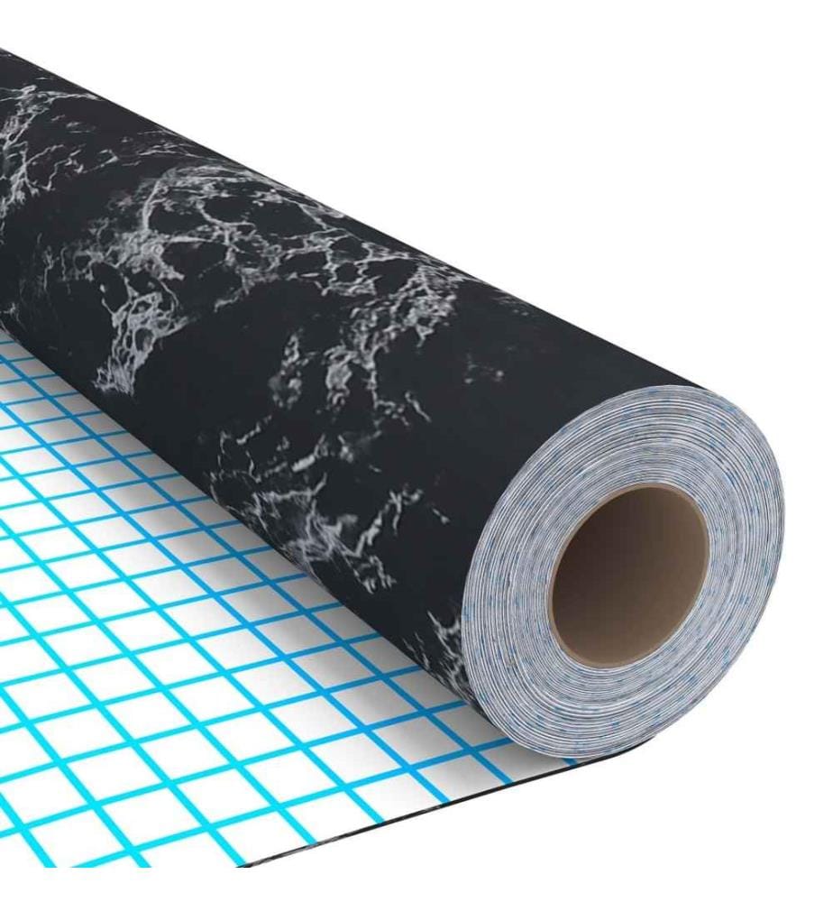 Selbstklebende Möbelfolie Schwarz Steinoptik 500x90 cm PVC