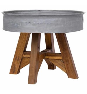 Couchtisch Gemischtes Altholz 60x45 cm Silbern