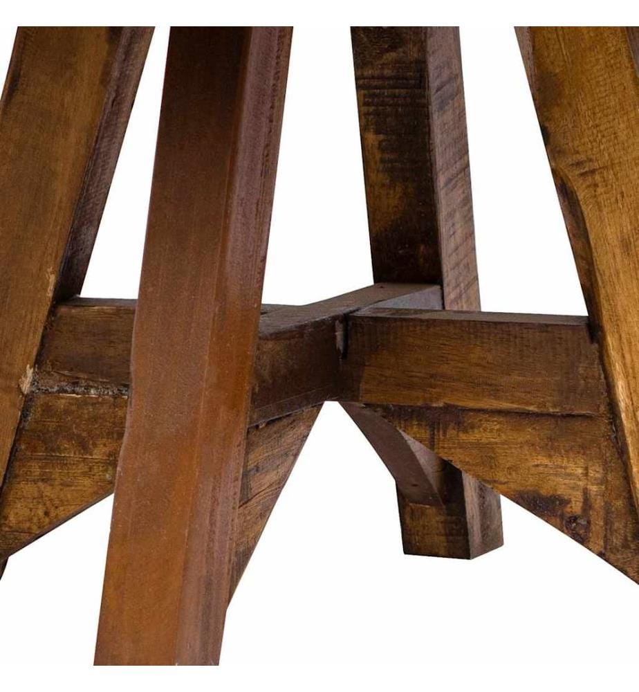 Couchtisch Gemischtes Altholz 60x45 cm Silbern