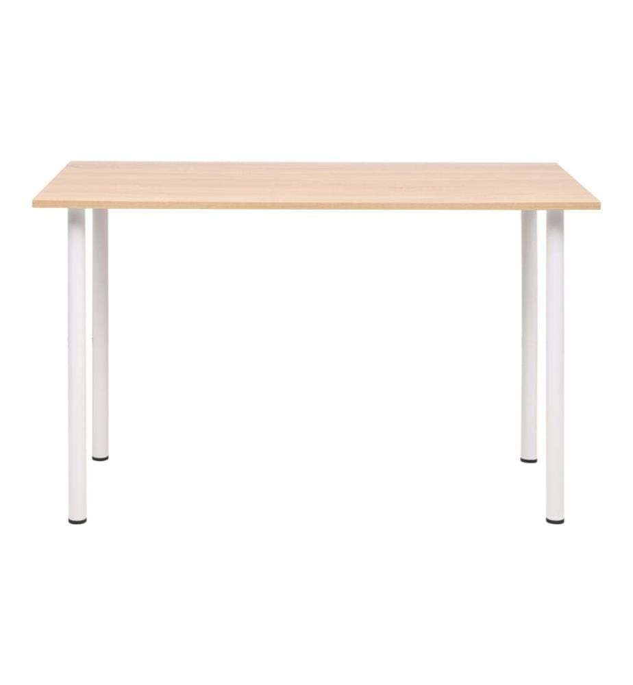Esstisch 120×60×73 cm Eichenbraun und Weiss