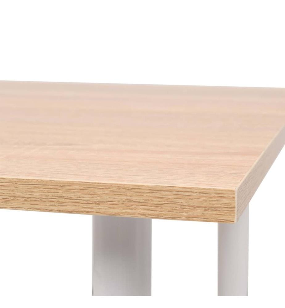 Esstisch 120×60×73 cm Eichenbraun und Weiss