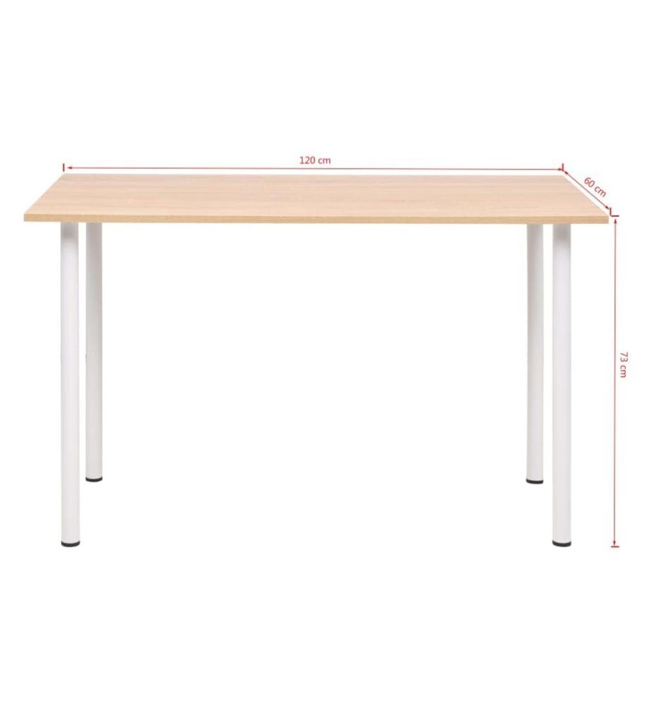 Esstisch 120×60×73 cm Eichenbraun und Weiss