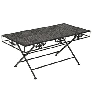 Couchtisch Klappbar Vintage-Stil Metall 100x50x45 cm Schwarz