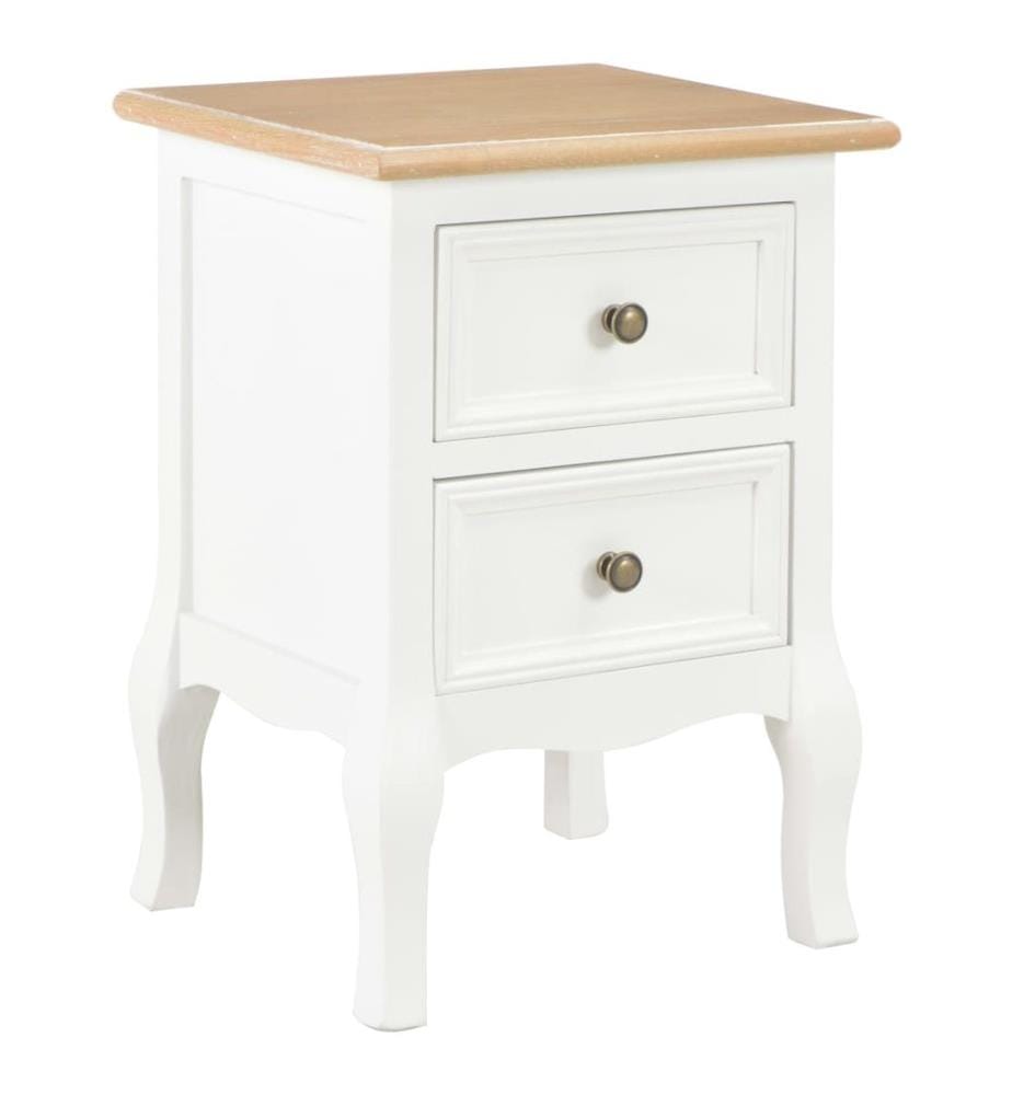 Tables de chevet 2 pcs blanc 35x30x49 cm MDF