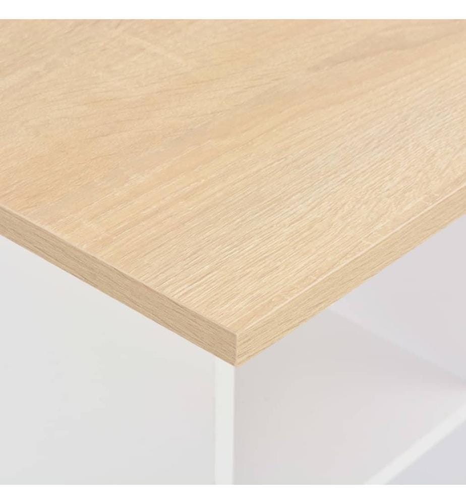 Bartisch Weiss und Sonoma-Eiche 60x60x110 cm