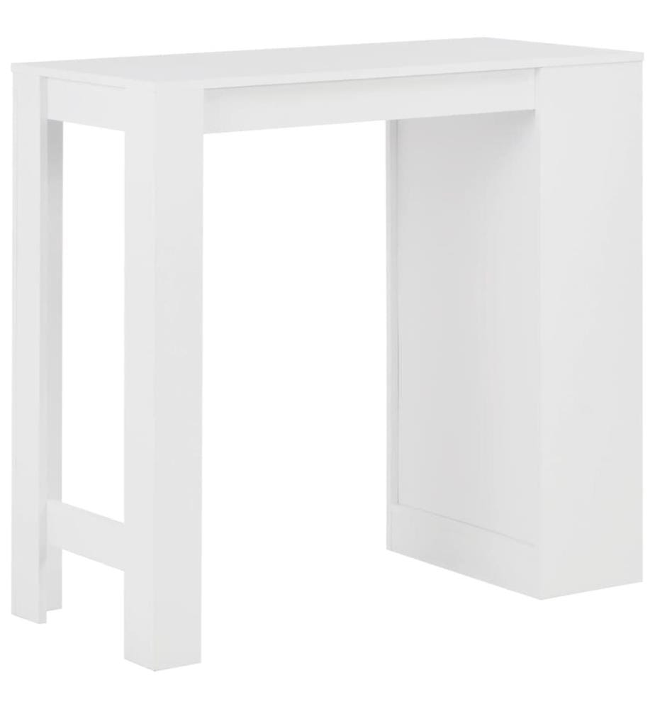Bartisch mit Regal Weiss 110x50x103 cm