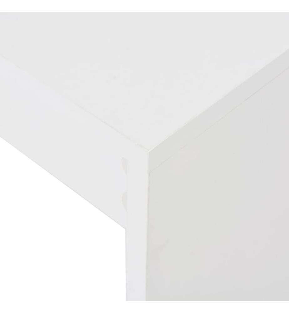 Bartisch mit Regal Weiss 110x50x103 cm