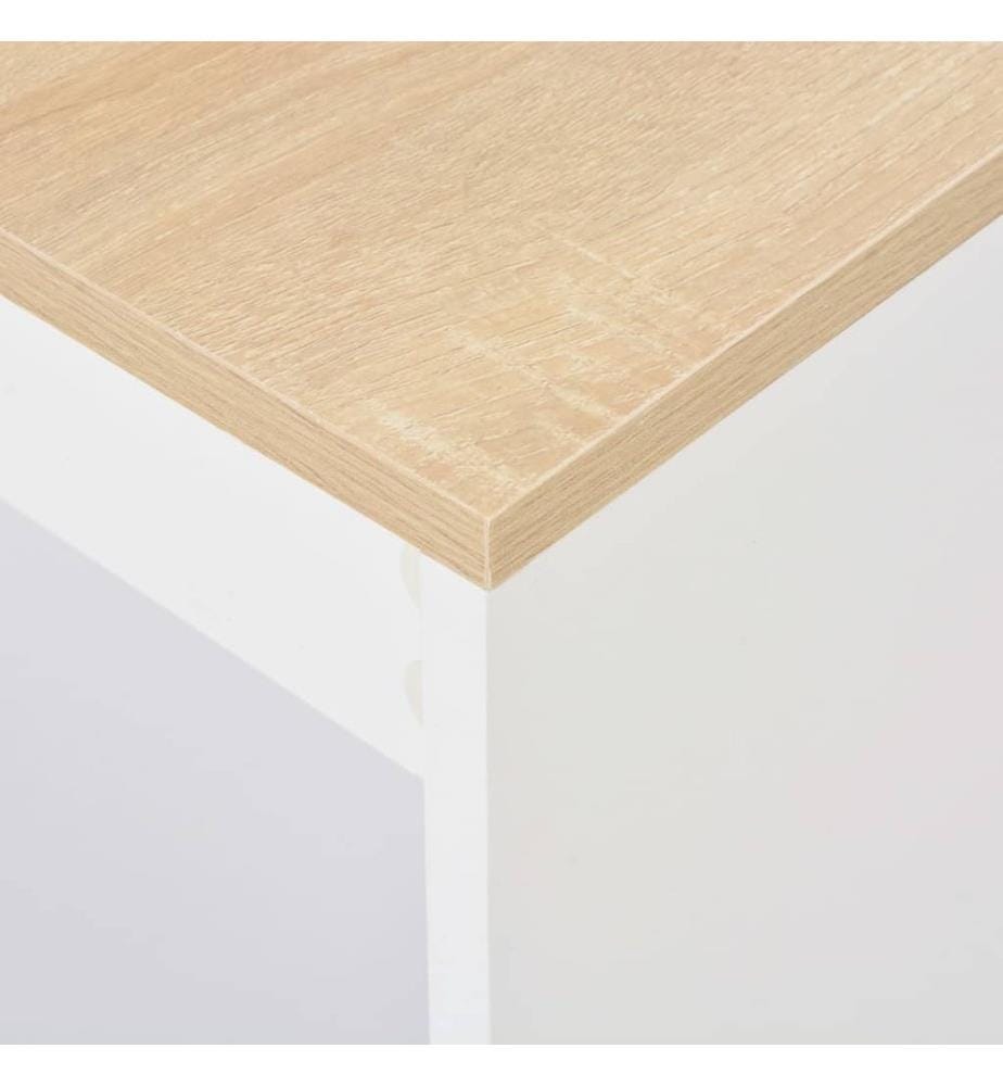 Bartisch mit Regal Weiss 110x50x103 cm