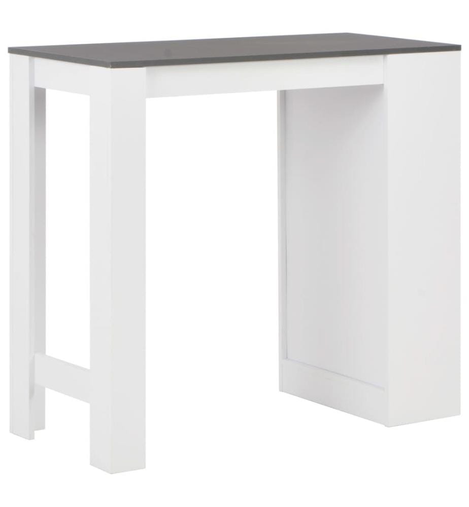 Bartisch mit Regal Weiss 110x50x103 cm