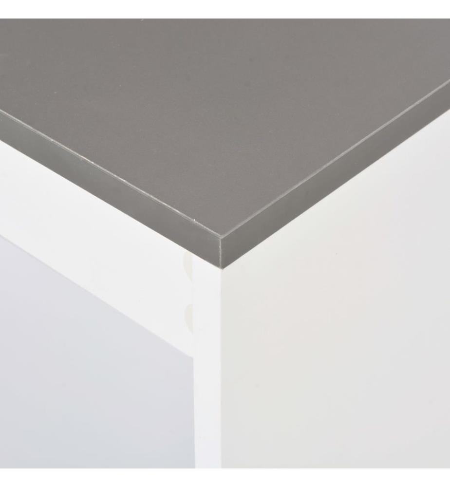 Bartisch mit Regal Weiss 110x50x103 cm