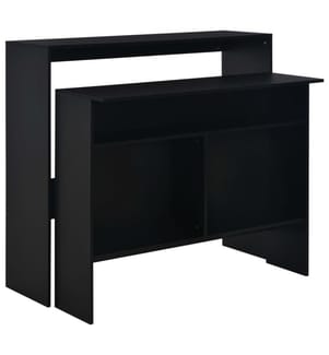 Bartisch mit 2 Tischplatten Schwarz 130x40x120 cm
