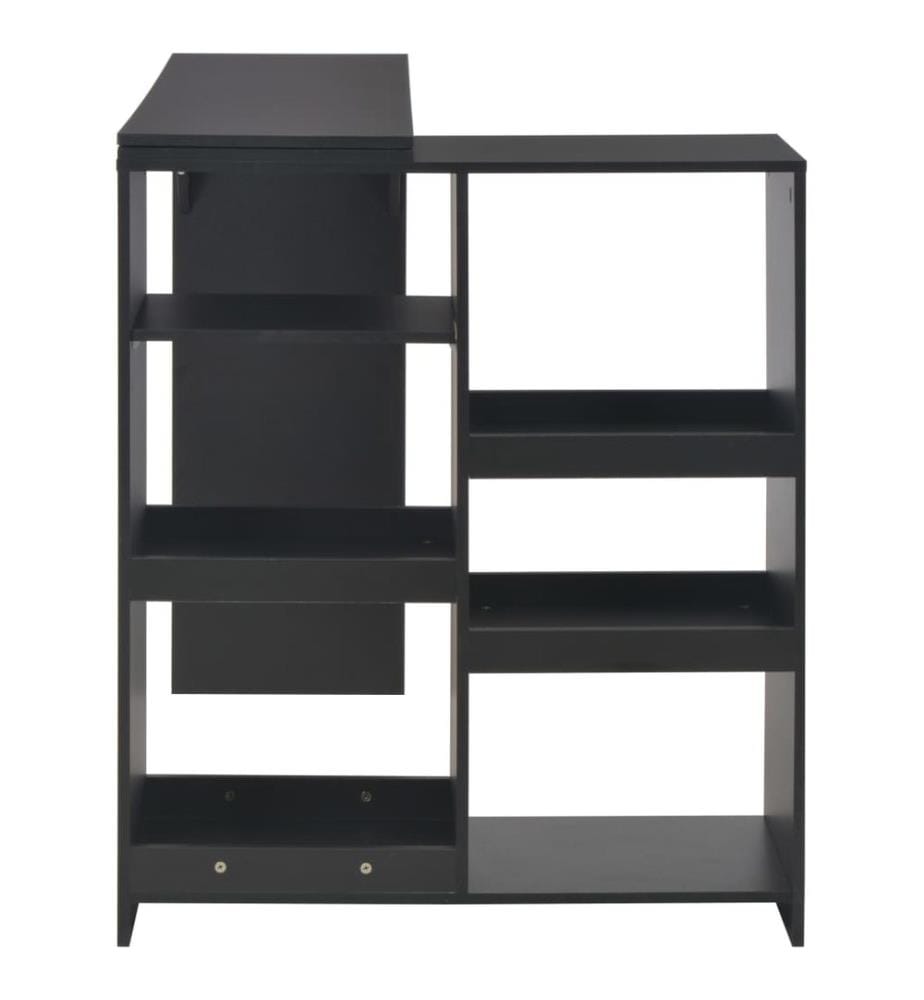 Bartisch mit Beweglichem Regal Schwarz 138x39x110 cm