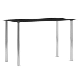 Esstisch Schwarz 120 x 60 x 75 cm Hartglas