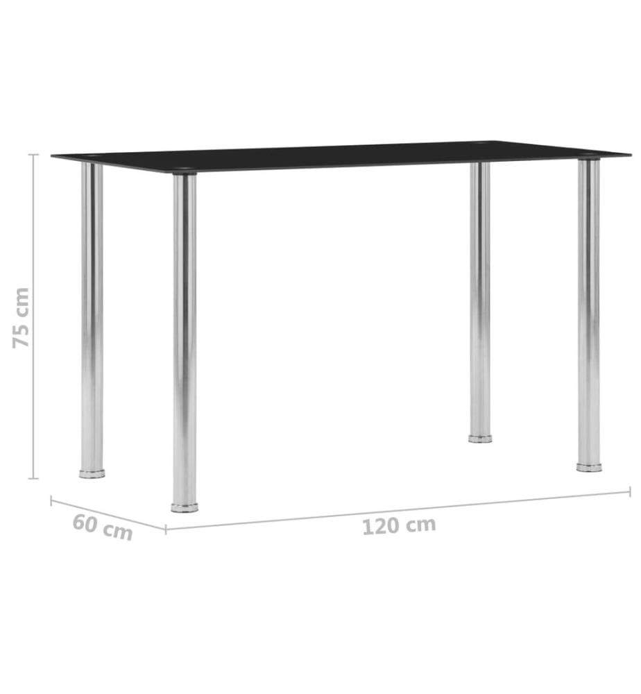 Esstisch Schwarz 120 x 60 x 75 cm Hartglas
