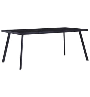 Esstisch Schwarz 160 x 80 x 75 cm Hartglas