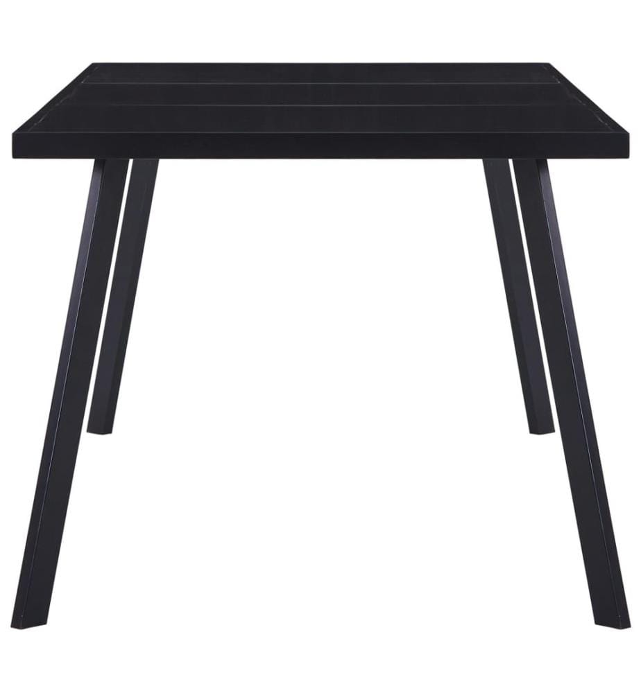 Esstisch Schwarz 160 x 80 x 75 cm Hartglas