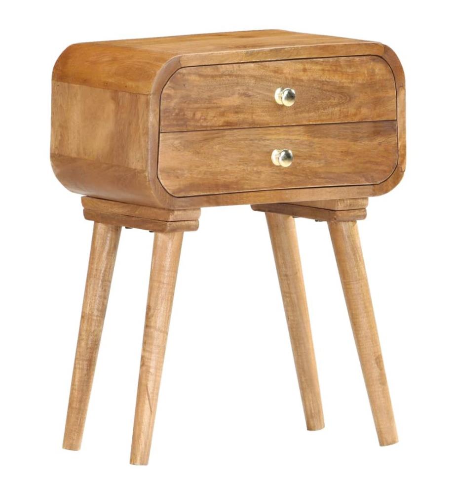 Table de chevet 43 x 30 x 58 cm Bois de manguier massif