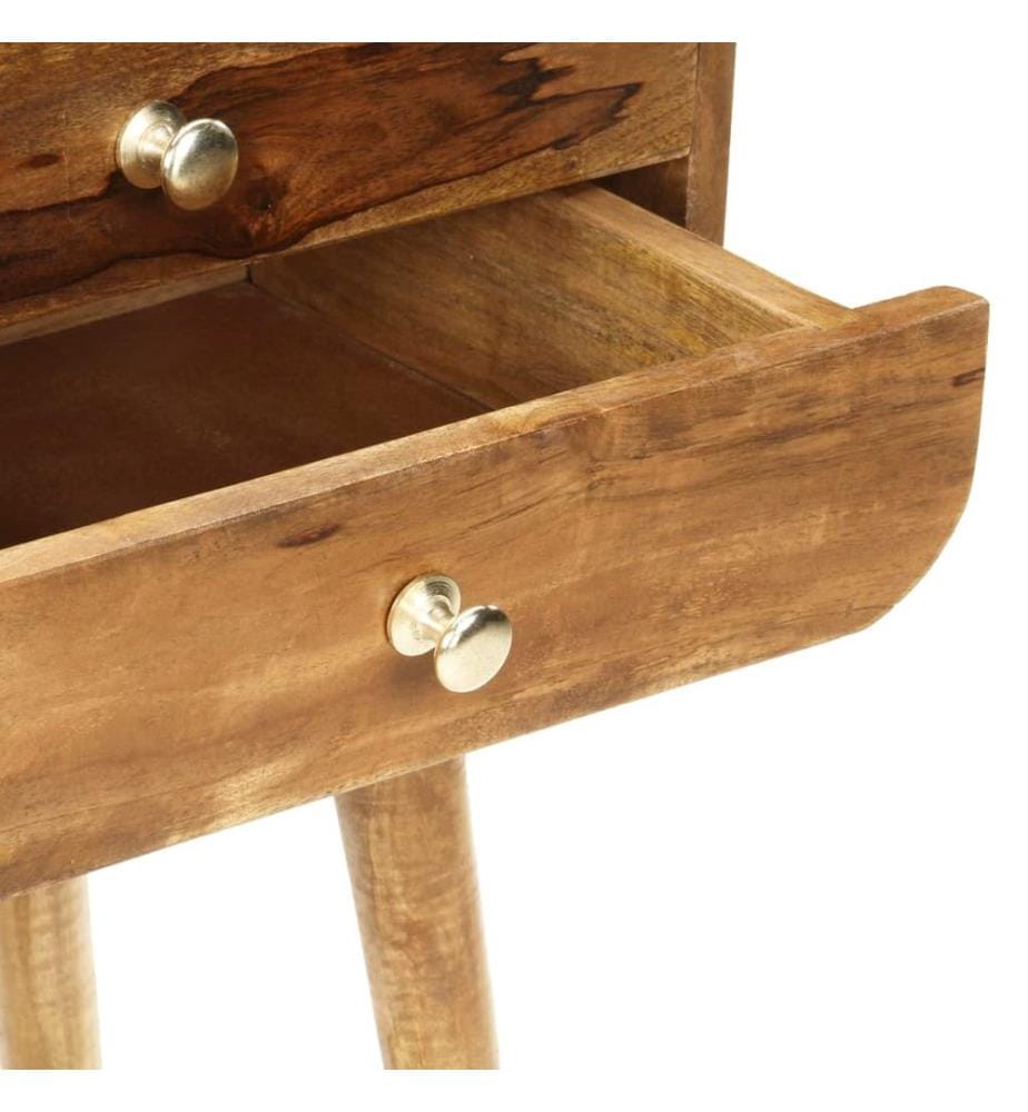 Table de chevet 43 x 30 x 58 cm Bois de manguier massif