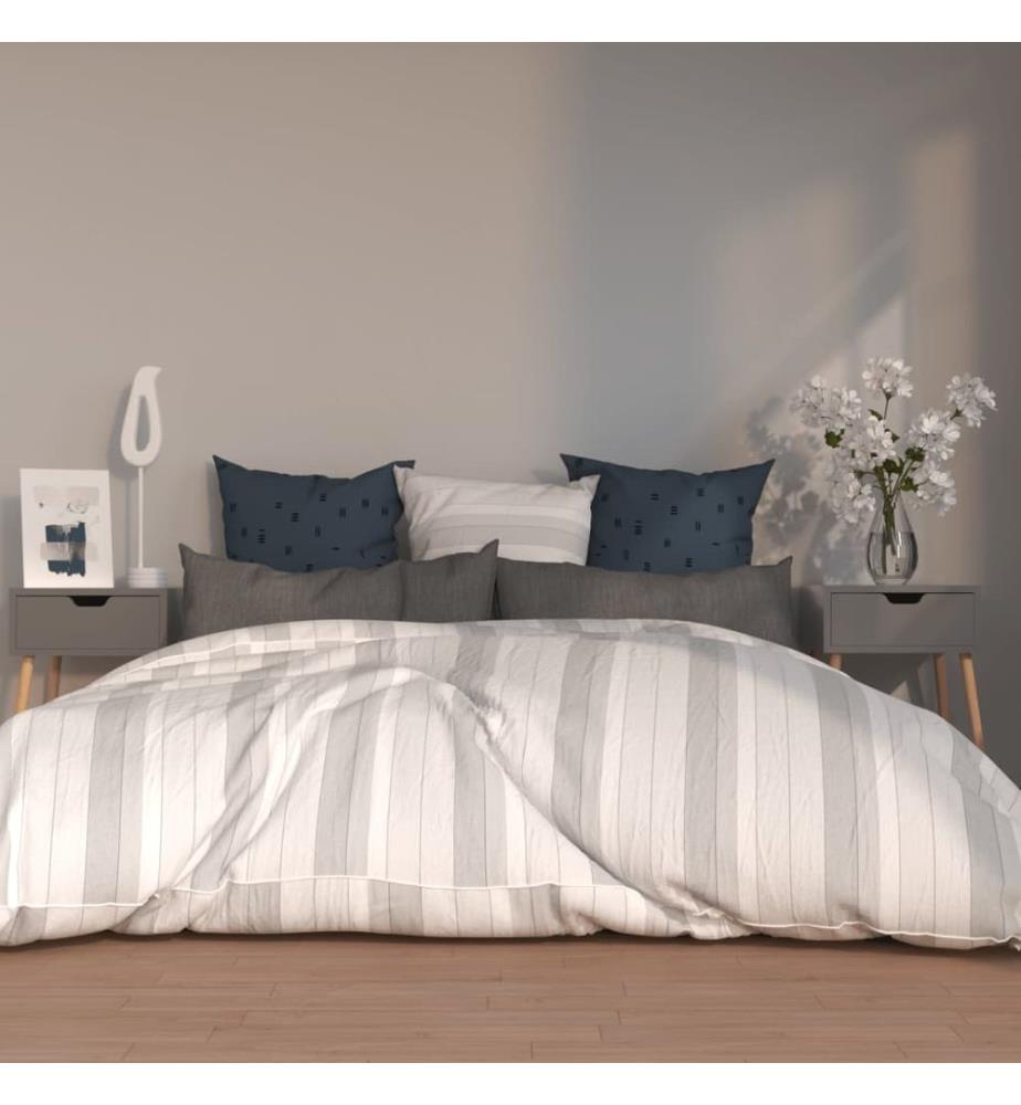 Nachttische 2 Stk. Grau 40x40x56 cm Holzwerkstoff