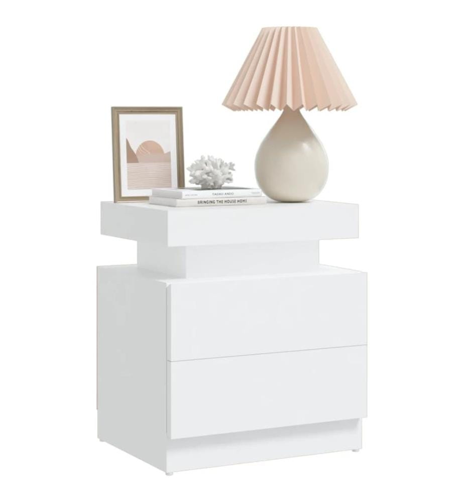 Nachttisch Weiss 45x35x52 cm Holzwerkstoff