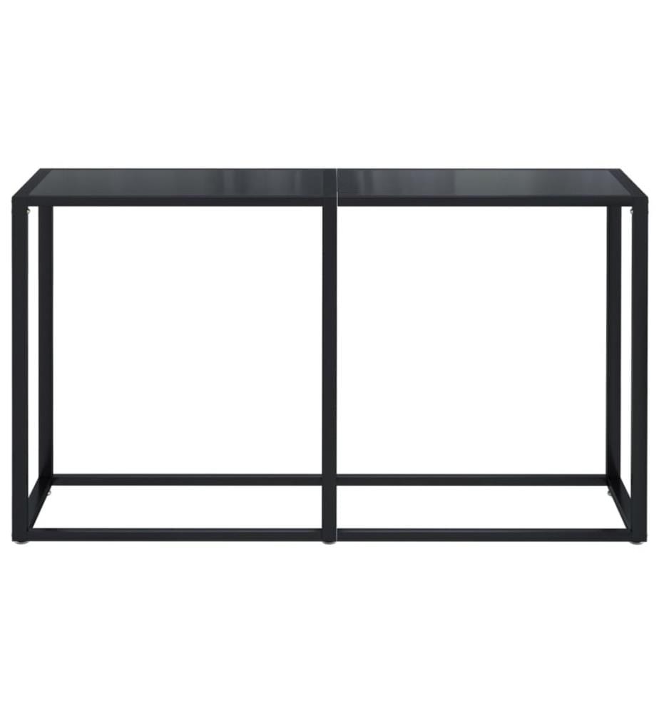 Table console Noir 140x35x75,5 cm Verre trempé