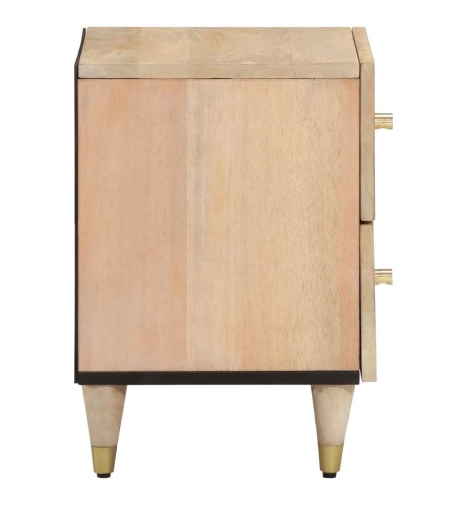 Tables de chevet 2 pcs 40x33x46 cm Bois de manguier solide