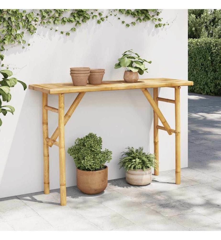 Table console 115x39x75 cm bambou