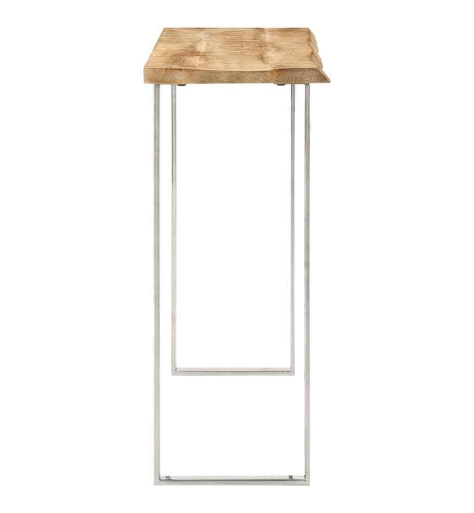 Konsolentisch mit Baumkante 105x33x76 cm Massivholz Mango