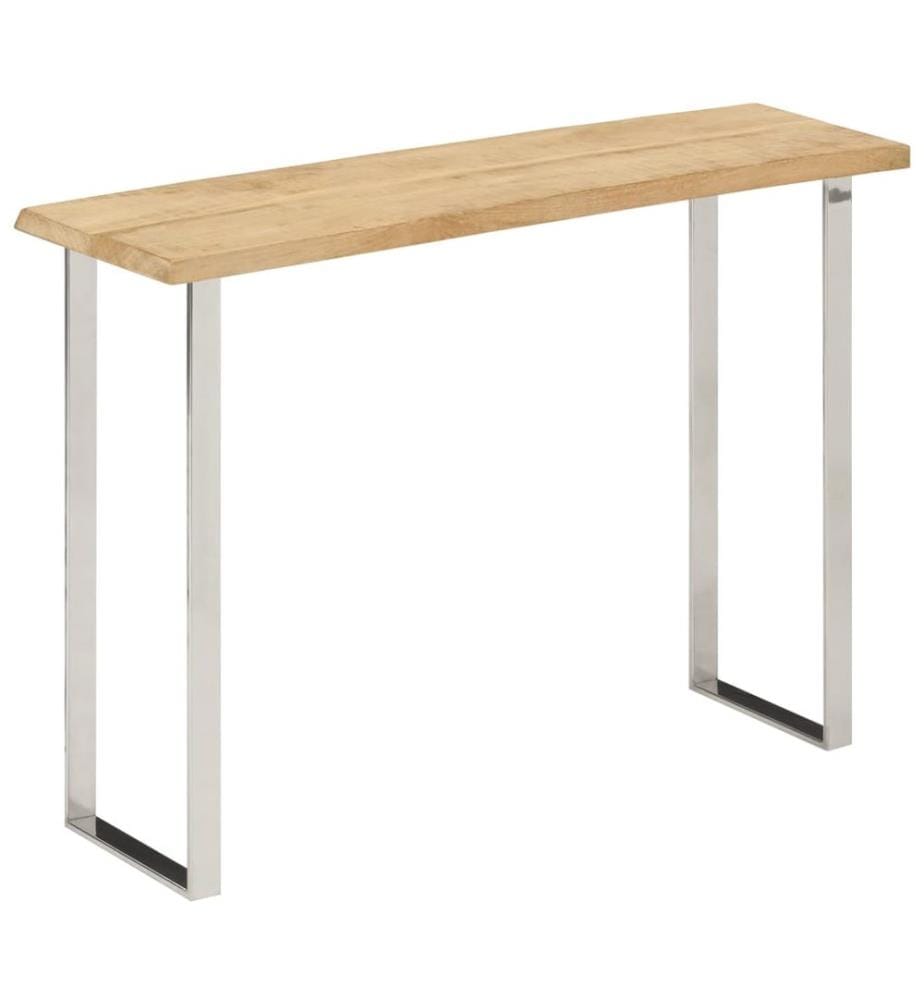 Konsolentisch mit Baumkante 105x33x76 cm Massivholz Mango