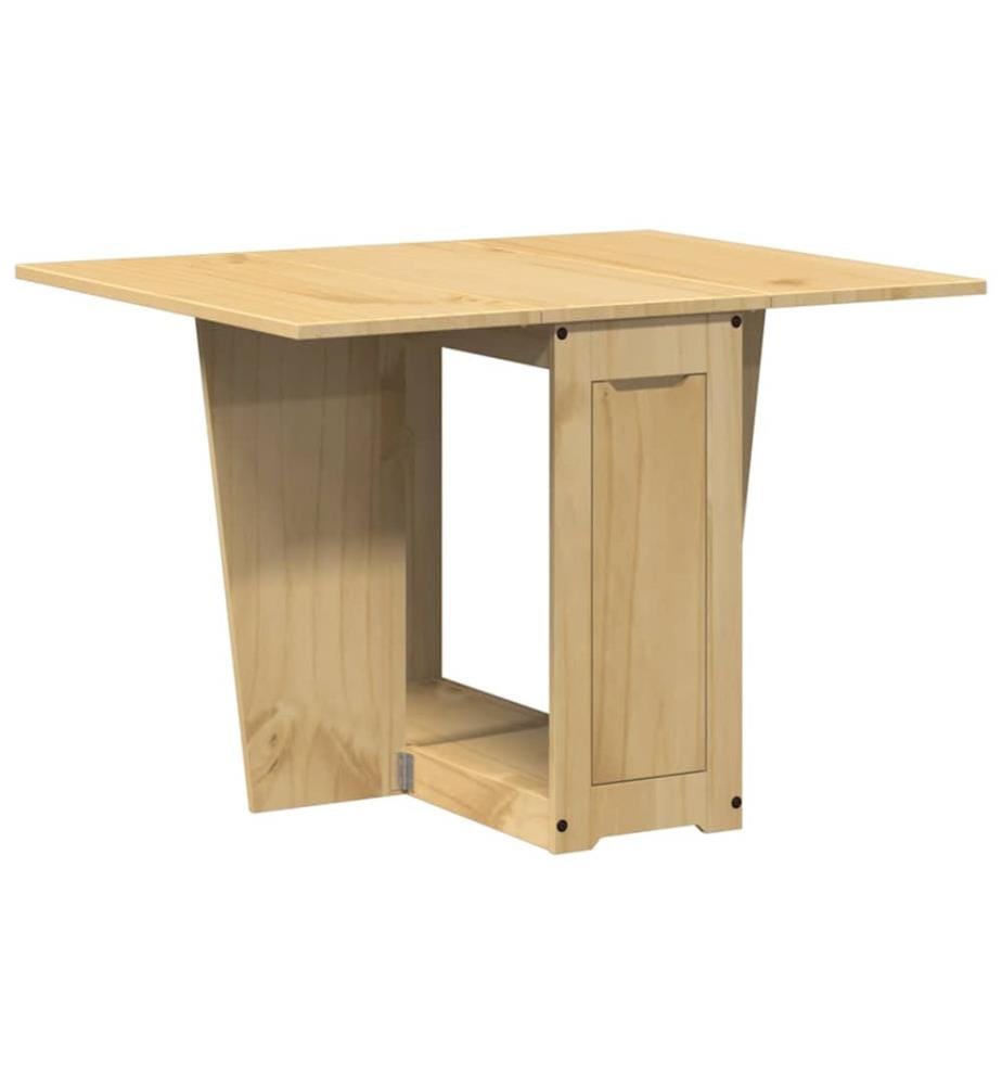 Table à manger papillon pliable Corona cire marron bois de pin