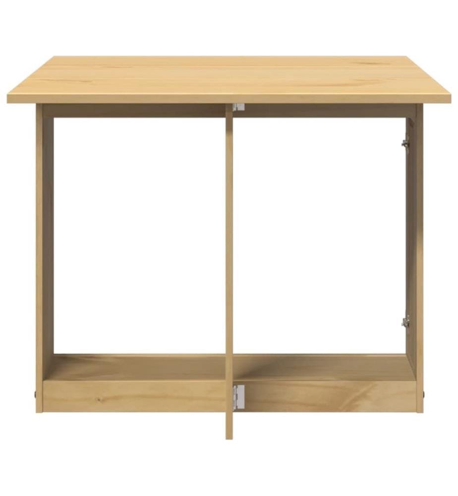 Table à manger papillon pliable Corona cire marron bois de pin