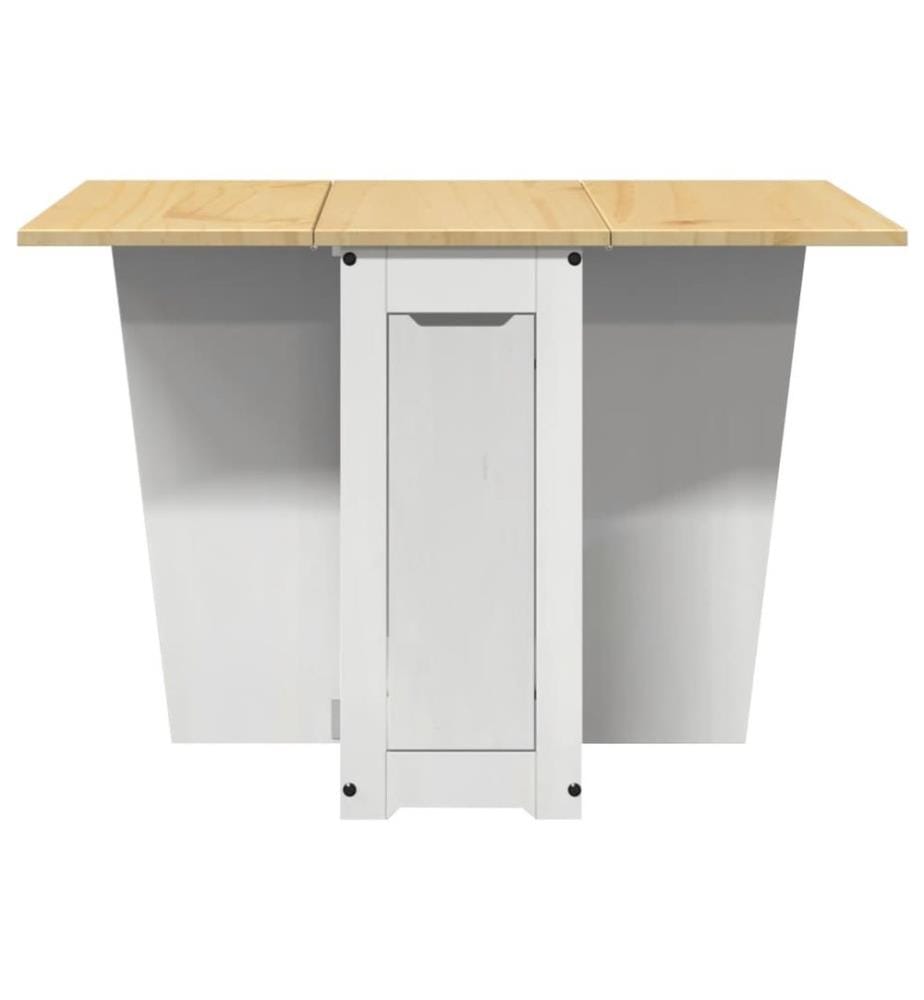 Table à manger papillon pliable Corona blanc bois de pin massif