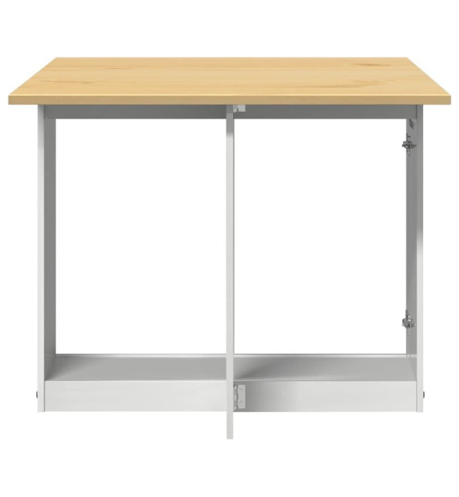 Table à manger papillon pliable Corona blanc bois de pin massif