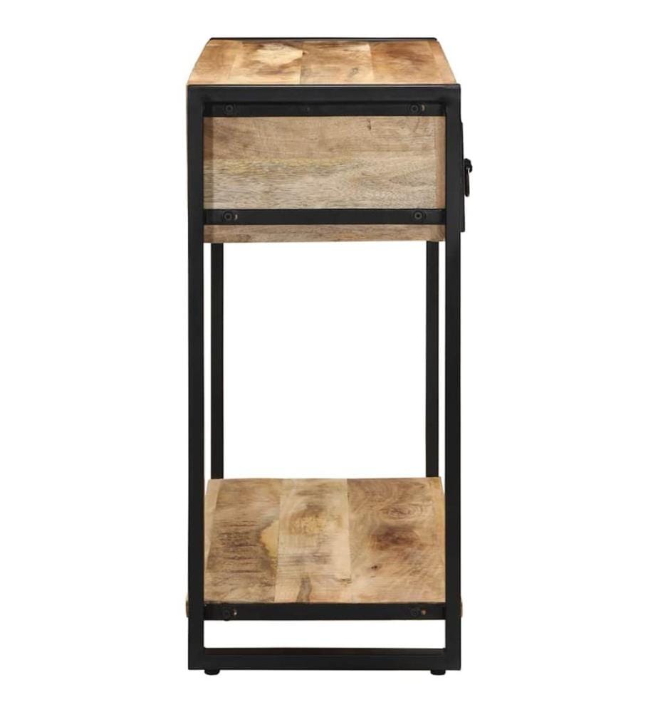 Table console 100x35x75 cm bois de manguier massif brut