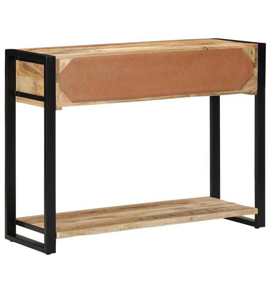 Table console 100x35x75 cm bois de manguier massif brut