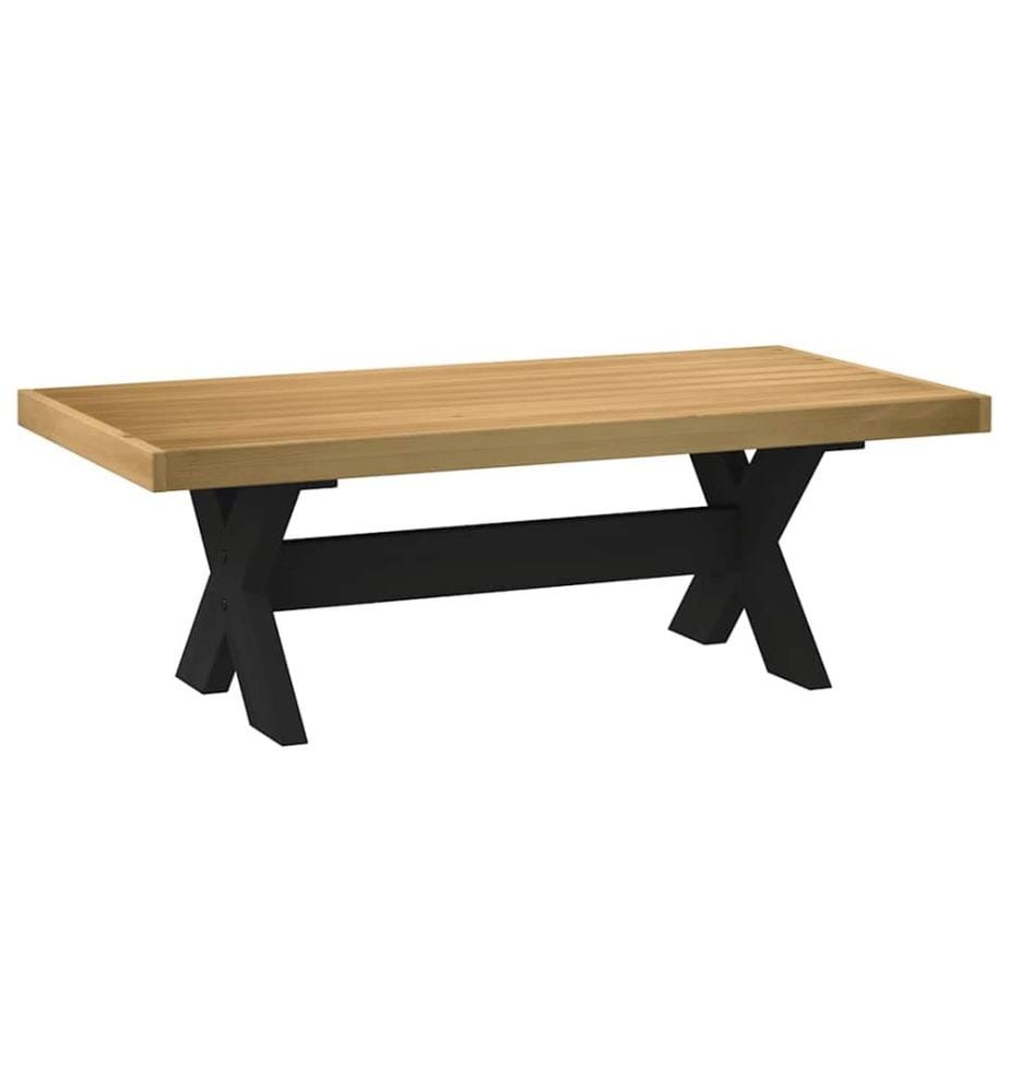 Table basse NOAIN pieds en forme de X 120x60x40 cm massif pin