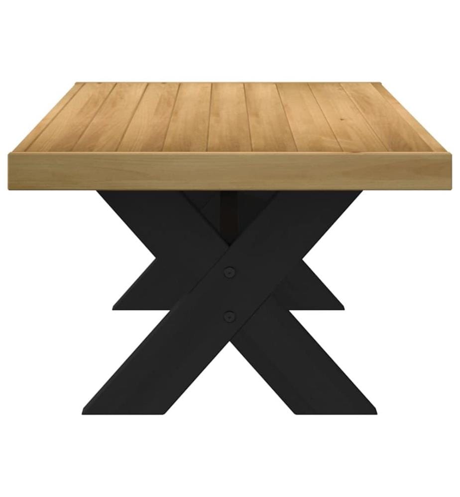 Table basse NOAIN pieds en forme de X 120x60x40 cm massif pin