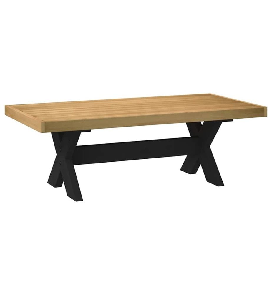 Table basse NOAIN pieds en forme de X 120x60x40 cm massif pin