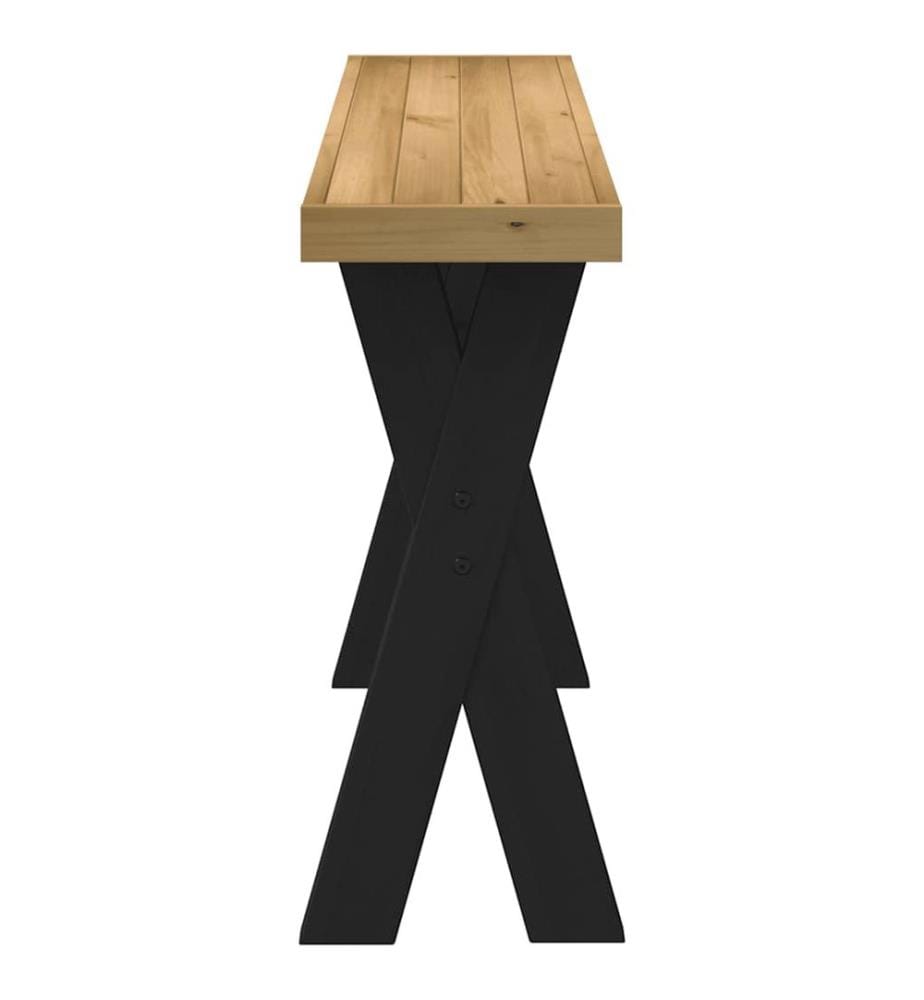Konsolentisch NOAIN X-Form-Beine 120x30x75 cm Massivholz Kiefer