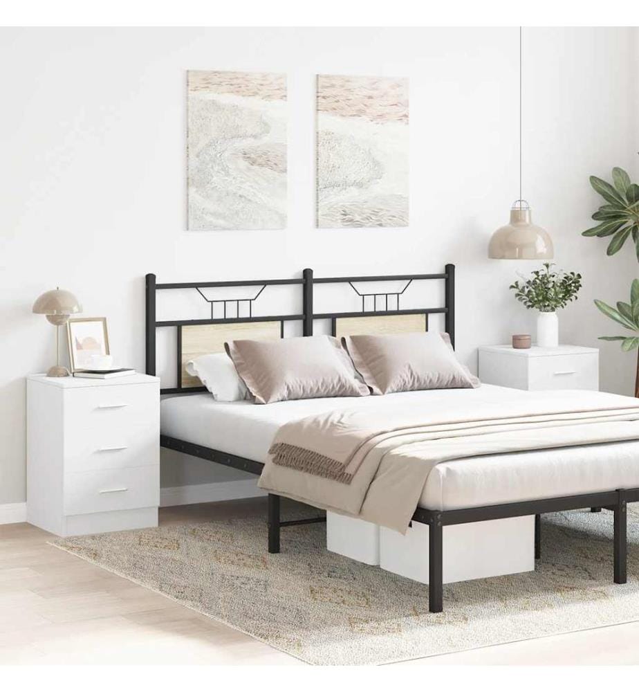 Tables de chevet 2 pcs Blanc 38x35x56 cm Bois d'ingénierie